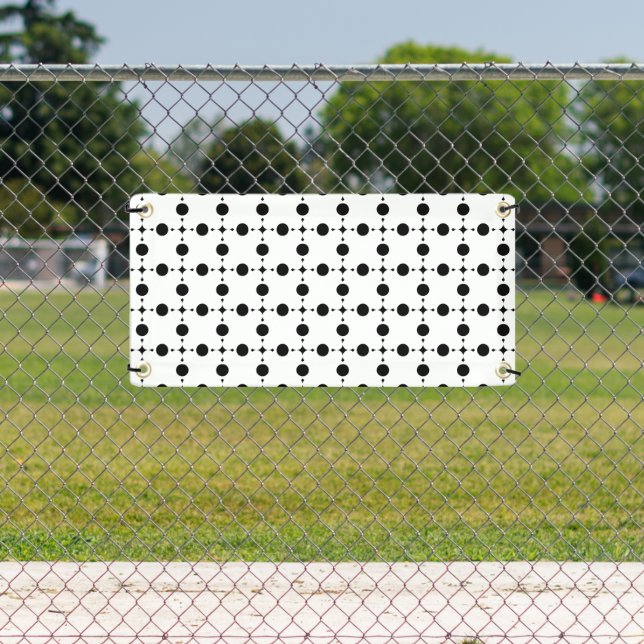 Schwarze Polka-Punkte, Polka-Dot-Muster, Punkte, g Banner (Insitu)