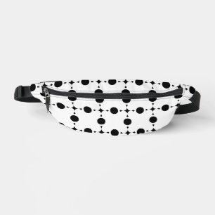 Schwarze Polka-Punkte, Polka-Dot-Muster, Punkte, g Bauchtasche
