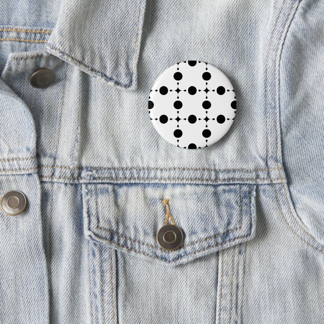 Schwarze Polka-Punkte, Polka-Dot-Muster, Punkte, g Button (Beispiel)