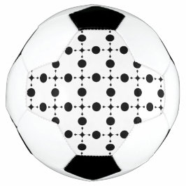 Schwarze Polka-Punkte, Polka-Dot-Muster, Punkte, g Fußball