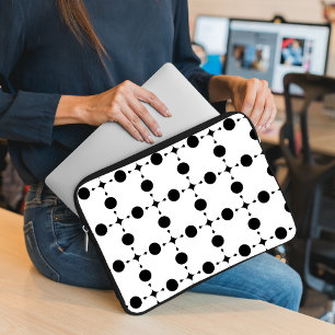 Schwarze Polka-Punkte, Polka-Dot-Muster, Punkte, g Laptopschutzhülle