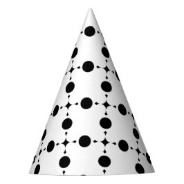 Schwarze Polka-Punkte, Polka-Dot-Muster, Punkte, g Partyhütchen