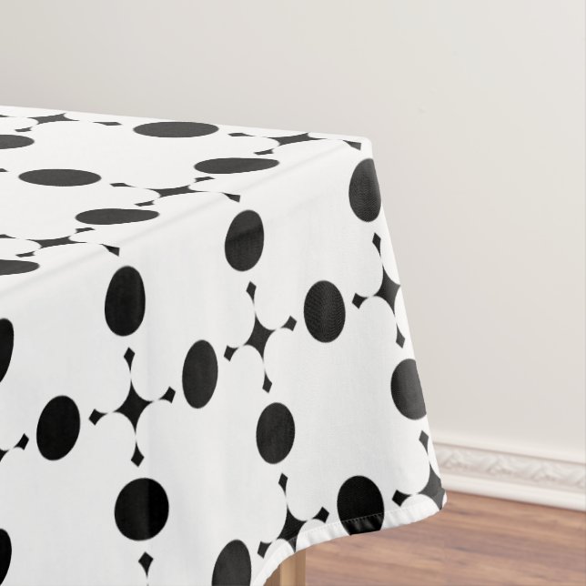 Schwarze Polka-Punkte, Polka-Dot-Muster, Punkte, g Tischdecke (Beispiel)
