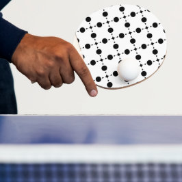 Schwarze Polka-Punkte, Polka-Dot-Muster, Punkte, g Tischtennis Schläger