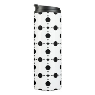 Schwarze Polka Punkte, Polka-Punkt-Muster, Punkte, Thermosbecher