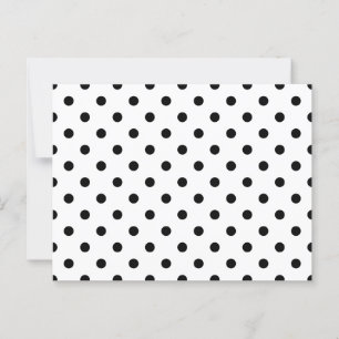 Schwarze Polka-Punkte Postkarte