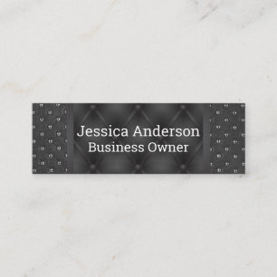 Schwarze Polsterung   Luxus Mini Visitenkarte