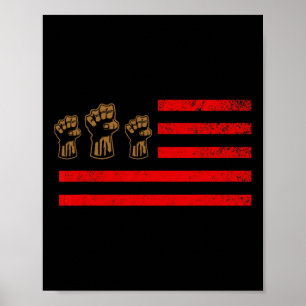 Schwarze Pride-Flagge Afroamerikanischer Aktivist  Poster