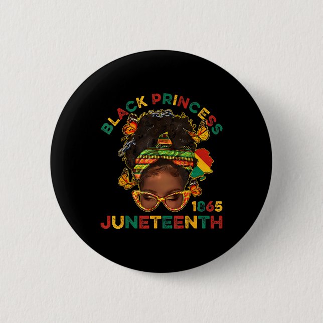 Schwarze Prinzen Juneteenth 1865 Geschichtsmonat M Button (Vorderseite)