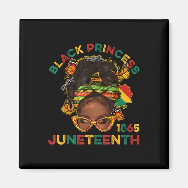Schwarze Prinzen Juneteenth 1865 Geschichtsmonat M Magnet (Vorne)