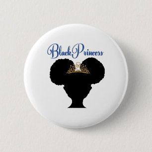 Schwarze Prinzessin (natürliche Haare in Afro-Puff Button