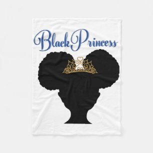 Schwarze Prinzessin (natürliche Haare in Afro-Puff Fleecedecke