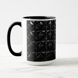 Schwarze Prismen-Textur Tasse