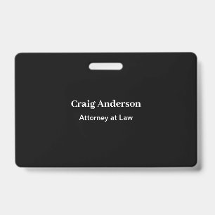 Schwarze professionelle schlichte moderne elegante ausweis