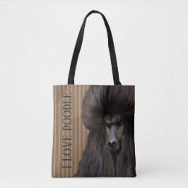 Schwarze Pudel-Kunst-Tasche Tasche