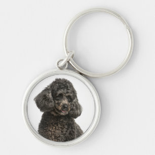 Schwarze Pudel-Mutter-Welpen-Hund-Vater-Fell-Mama- Schlüsselanhänger