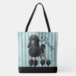 Schwarze Pudel-Streifen-Tasche Tasche
