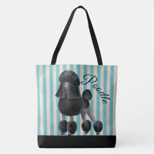 Schwarze Pudel-Streifen-Tasche Tasche
