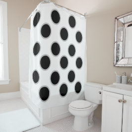 Schwarze Punkte Duschvorhang
