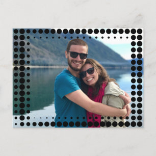 Schwarze Punkte in Halftone - benutzerdefiniertes Postkarte
