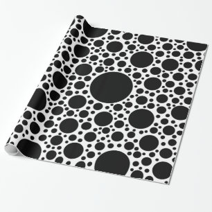 Schwarze Punkte Muster + Ihr Backgr. Ideen Geschenkpapier