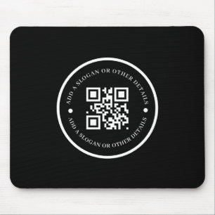 Schwarze QR-Code-Firmen-Werbemauspad Mousepad