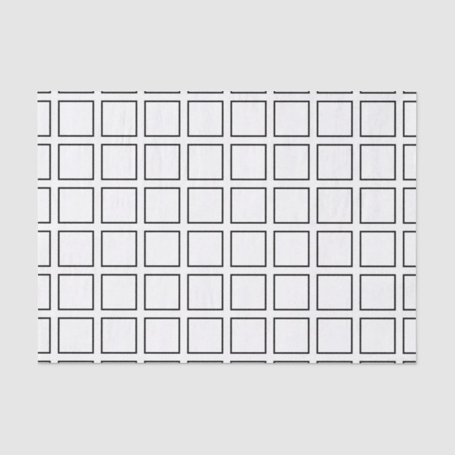 Schwarze Quadrate Seidenpapier (Vorderseite)