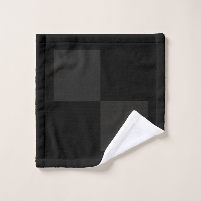 Schwarze Quadrate Waschlappen (Waschlappen)