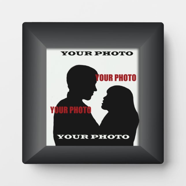 Schwarze Rahmen für Ihr Foto Foto Square Plaque (Vorderseite)