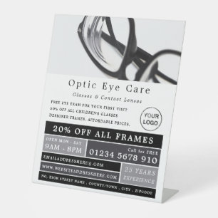Schwarze Rahmen, Optiker, Techniker Sockelschild