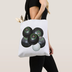 Schwarze Rasenbowle auf Weiß, Tasche