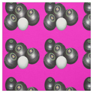 Schwarze Rasenschalen auf heiß rosa, Stoff