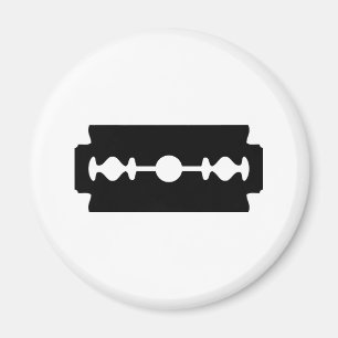 schwarze Rasierklinge Magnet