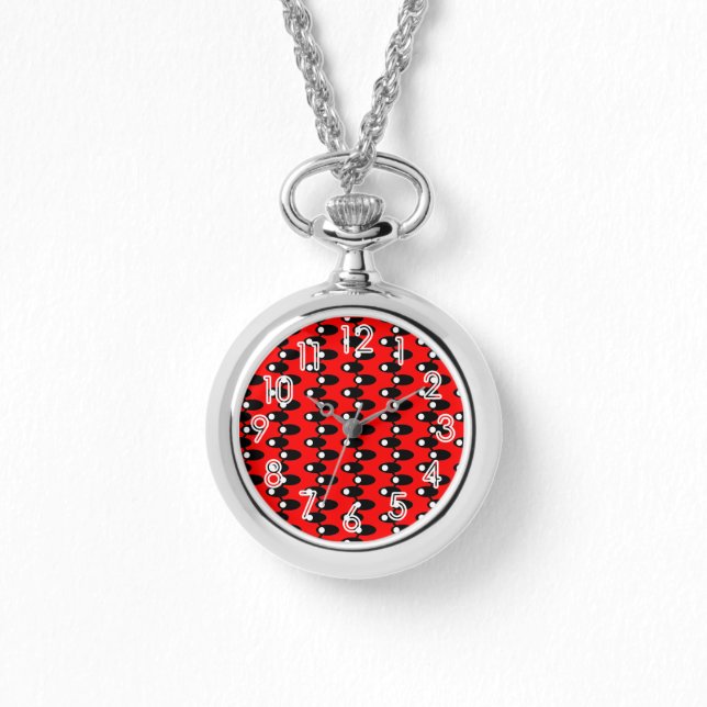 Schwarze Raumschiffe Armbanduhr (Vorderseite)