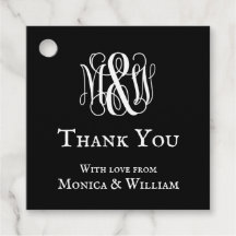 Schwarze Reben-Schrift-Monogramm B&G Danke DIY BG