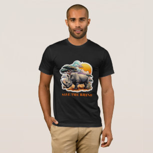SCHWARZE RHINOCEROS 13 T-Shirt
