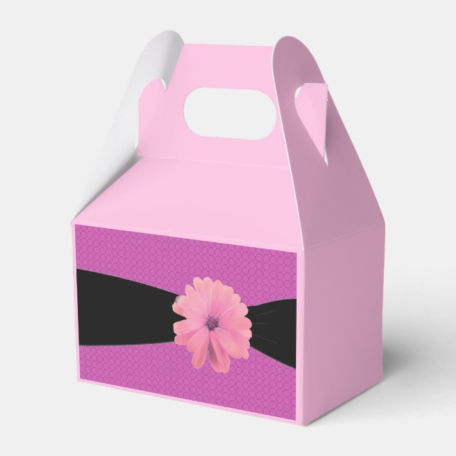 Schwarze Ribbon-Rosa-Blume Geschenkschachtel (Vorderseite)