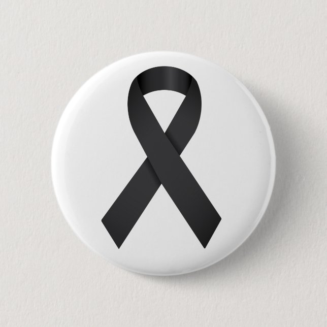 Schwarze Ribbon-Trauer Button (Vorderseite)