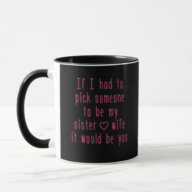 Schwarze romantische Liebeschwester des rosa und Tasse (Links)