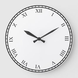 Schwarze römische Zahlen Rundschau und Trimmuhr Große Wanduhr