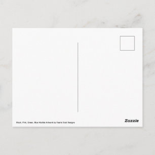 Schwarze, rosa, grüne, blaue Marmorkunst Postkarte