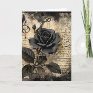 Schwarze Rose Blank Karte