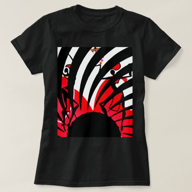 Schwarze Rose blühen T-Shirt (Design vorne)