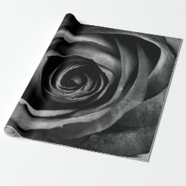 Schwarze Rose Blume Blumendekoration Vintag Geschenkpapier
