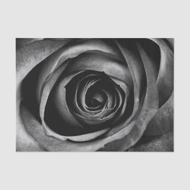 Schwarze Rose Blume Blumendekoration Vintag Seidenpapier (Vorderseite)