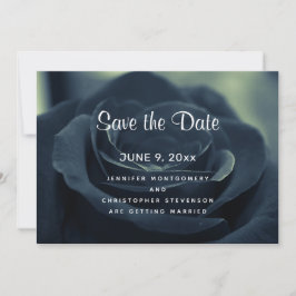 Schwarze Rose Blume Dark Gothic Vibe Wedding Save The Date