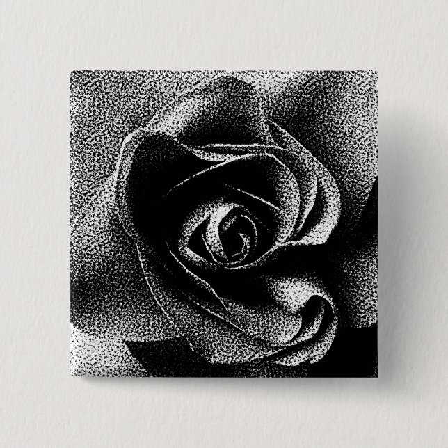 SCHWARZE ROSE BUTTON (Vorderseite)