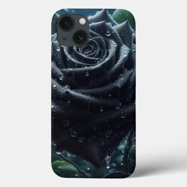 Schwarze Rose Case-Mate iPhone Hülle (Rückseite)