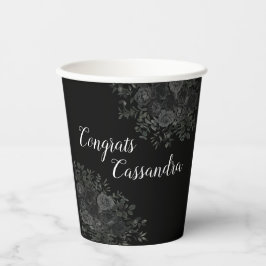 Schwarze Rose Dunkle Gotische Graduierungspartei Pappbecher
