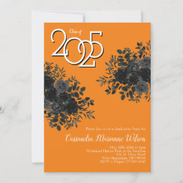 Schwarze Rose Dunkle Gotische Graduierungsparty Or Einladung